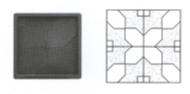 Форма тротуарной плитки 71/10 Квадрат Косичка